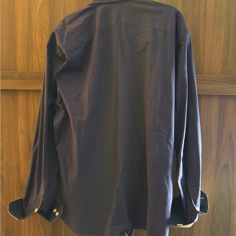 Burberry Dark Blue Casual Button Down Shirt - Picture 5 of 5